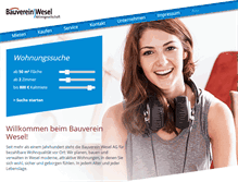 Tablet Screenshot of bauverein-wesel.de
